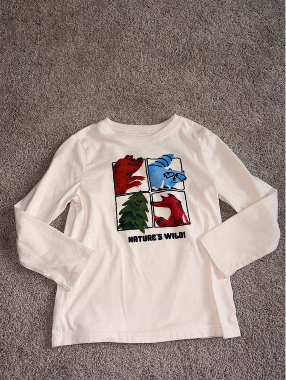 Garanimals Boys Nature’s Wild Long Sleeve Graphic Shirt Size 5T